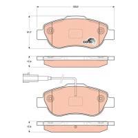 GDB1746 TRW Комплект гальмівних колодок дисковий гальм