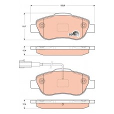 GDB1746 TRW Комплект гальмівних колодок дисковий гальм
