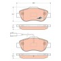 GDB1746 TRW Комплект гальмівних колодок дисковий гальм