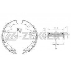 BK-4119 ZEKKERT Комплект гальмівних колодок