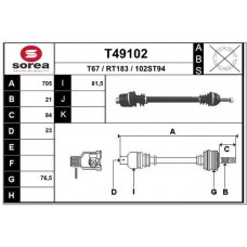 T49102 EAI Привідний вал