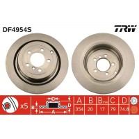 DF4954S TRW Гальмівний диск
