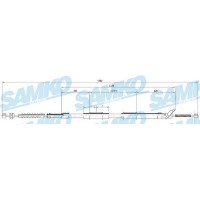 C0874B SAMKO Тросик, cтояночный тормоз