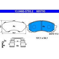 13.0460-5793.2 ATE Комплект гальмівних колодок, дискове гальмо