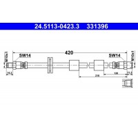 24.5113-0423.3 ATE Гальмівний шланг