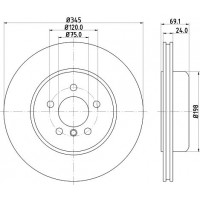 8DD 355 119-281 HELLA Гальмівний диск