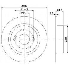 8DD 355 131-931 HELLA Гальмівний диск