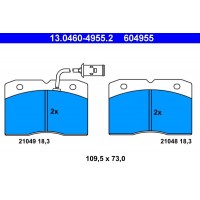 13.0460-4955.2 ATE КомплеК т гальмівних колодок, дискове гальмо