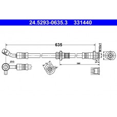 24.5293-0635.3 ATE Гальмівний шланг
