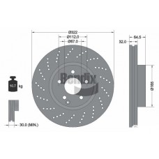 BDS1302HC BENDIX Braking Гальмівний диск