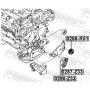 0287-Z33 FEBEST натяжний ролик, Поліклиновий ремінь