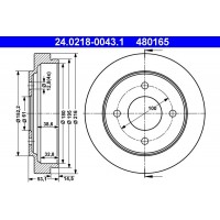 24.0218-0043.1 ATE Гальмівний барабан