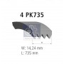 13.43501 DT Spare Parts Поліклиновий ремінь