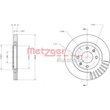 6110067 METZGER Гальмівний диск