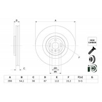0 986 479 E96 BOSCH Гальмівний диск