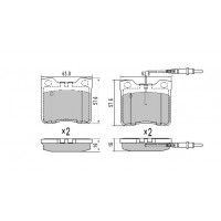 FBP-0743-01 FREMAX Комплект гальмівних колодок дисковий гальм