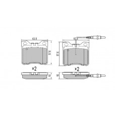 FBP-0743-01 FREMAX Комплект гальмівних колодок дисковий гальм