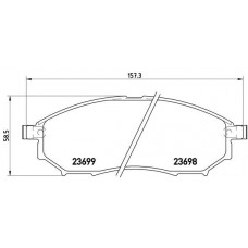 P 56 058 BREMBO КомплеК т гальмівних колодок, дискове гальмо