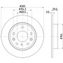 8DD 355 133-501 HELLA PAGID Гальмівний диск