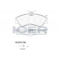 181570-700 ICER Комплект гальмівних колодок дисковий гальм