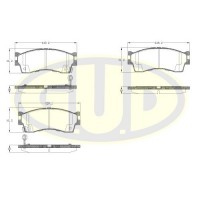 GBP880179 G.U.D. КомплеК т гальмівних колодок, дискове гальмо