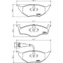 8DB 355 009-021 HELLA Комплект гальмівних колодок дисковий гальм