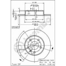 08.7627.75 BREMBO Гальмівний диск