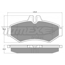 TX 12-34 TOMEX Brakes Комплект гальмівних колодок дисковий гальм
