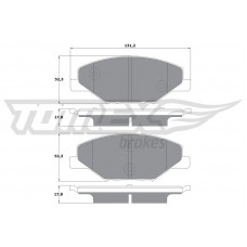 TX 16-98 TOMEX Brakes КомплеК т гальмівних колодок, дискове гальмо