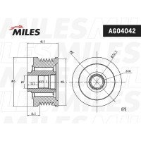 AG04042 MILES Механізм вільного ходу генератора