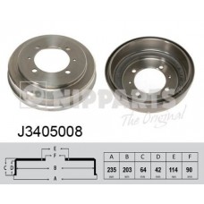 J3405008 NIPPARTS Гальмівний барабан