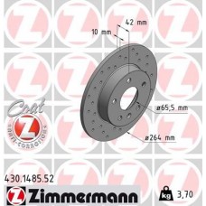 430.1485.52 ZIMMERMANN Гальмівний диск