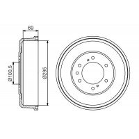 0 986 477 165 BOSCH Гальмівний барабан