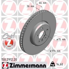 150.2912.20 ZIMMERMANN Гальмівний диск