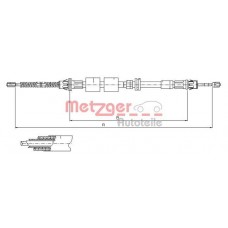 11.5507 METZGER Тросик, cтояночный тормоз