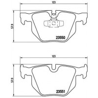 P 06 039X BREMBO Комплект гальмівних колодок дисковий гальм
