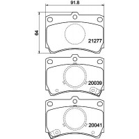 8DB 355 029-221 HELLA Комплект гальмівних колодок дисковий гальм