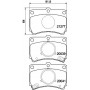 8DB 355 029-221 HELLA Комплект гальмівних колодок дисковий гальм
