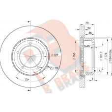78RBD20902 R BRAKE Гальмівний диск