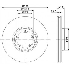 8DD 355 108-121 HELLA Гальмівний диск