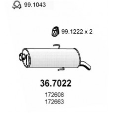 36.7022 ASSO Глушник вихлопних газів кінцевий