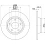 8DD 355 104-171 HELLA PAGID Гальмівний диск