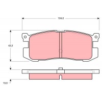 GDB1025 TRW Комплект гальмівних колодок дисковий гальм