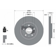 BDS2091 BENDIX Braking Гальмівний диск