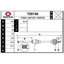 T99146 EAI Привідний вал