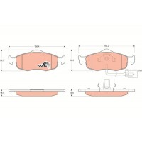 GDB1108 TRW Комплект гальмівних колодок дисковий гальм