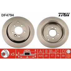 DF4794 TRW Гальмівний диск
