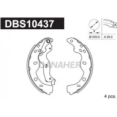 DBS10437 DANAHER Комплект гальмівних колодок