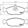 8DB 355 013-031 HELLA Комплект гальмівних колодок, дискове гальмо