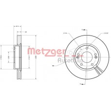 6110076 METZGER Гальмівний диск
